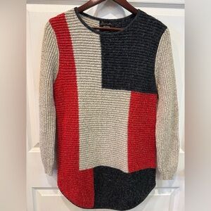 Baciano by Bacci Tunic Sweater Color Block Women’s Size Medium